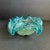 Art Glass Dish Turquoise Gold Bullicante Bubbles Mid Century Italian Murano For Sale - Image 9 of 10