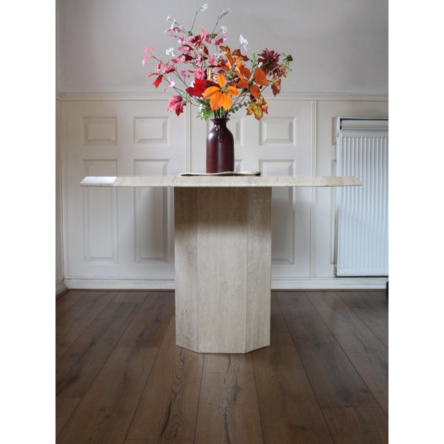 Vintage Travertine Dining Table, 1960s For Sale - Image 4 of 13