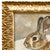 Various Artists Reproduction of Vintage Rabbit Painting on Canvas, Framed For Sale - Image 4 of 5