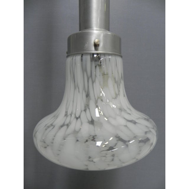 Vintage Three-Arm Aluminum and Glass Pendant Lamp, 1970s For Sale - Image 13 of 18
