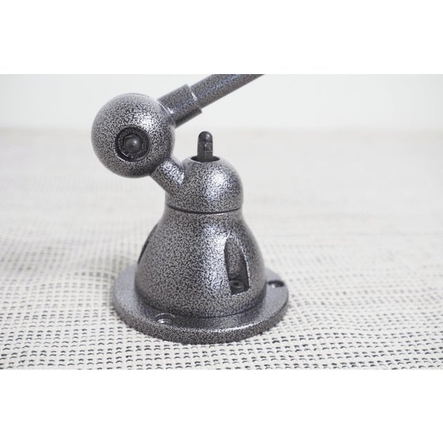 Two Arm Wall Lamp Industrial Adjustable Sconce Hammered Metallic Grey Silver Finish by Jielde, 2010s For Sale - Image 18 of 18