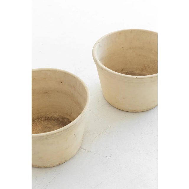 Contemporary Vintage Cream Texas Clay Planters, Pair For Sale - Image 3 of 9