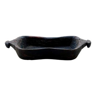 Large Rustic Antique Solid Wood Trough Dough Bowl Centerpiece For Sale