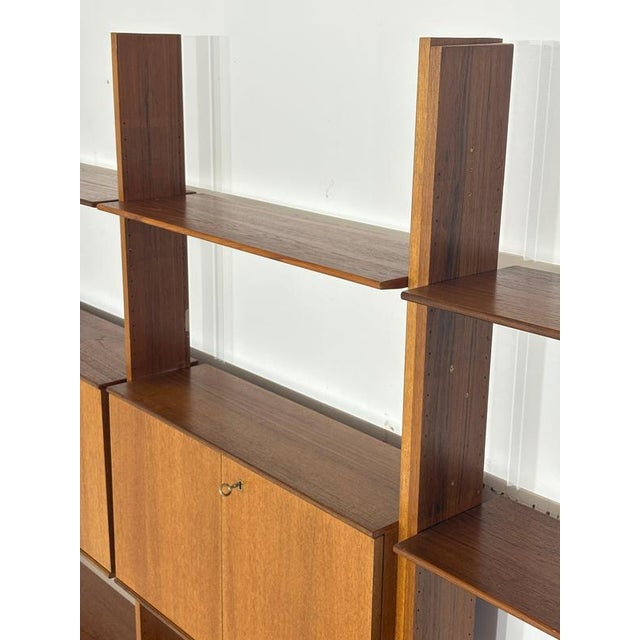 Mid-Century Modern Modular Wall Shelf in Teak by Interna-Peter Pedrides, 1960s For Sale - Image 11 of 18