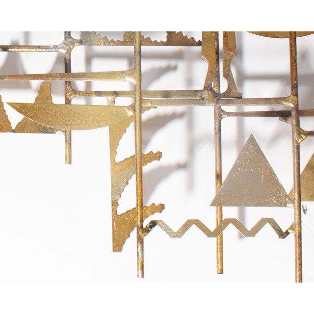 Metal 1960s Egyptian Inspired Metal Wall Sculpture by William Bowie For Sale - Image 7 of 8