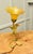French Painted Toleware Lilly Pad Table Lamp, 1960 For Sale - Image 3 of 9