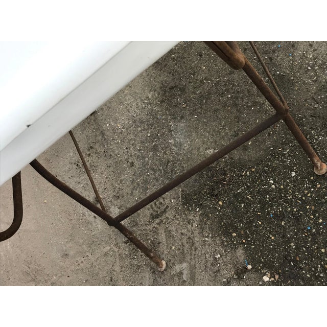 - Vintage European baby bath or planter - Enameled porcelain from Hungary - Vintage from the 1930s - With a stand - Made...