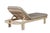 Eclipse Outdoor Solid Teak Wood Natural Look Sun Lounger - Grey Fabric For Sale - Image 4 of 11