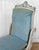 Wood Vintage French Empire Style Blue Upholstered Chaise Lounge For Sale - Image 7 of 12