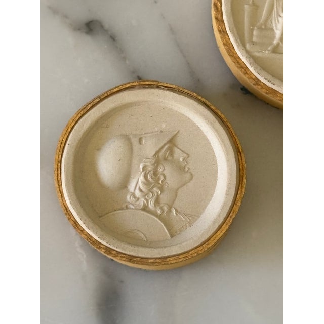 Antique Italian Grand Tour Plaster Intaglios - Set of 6 (Group #5) For Sale In Little Rock - Image 6 of 11