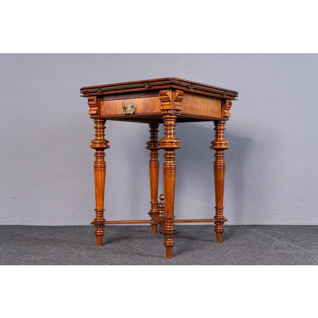 Wilhelminian Brown and Green Side Table For Sale - Image 4 of 18