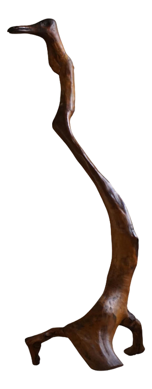 French Artist, Abstract Organic Carved Bird Form, 1960s, Wood
