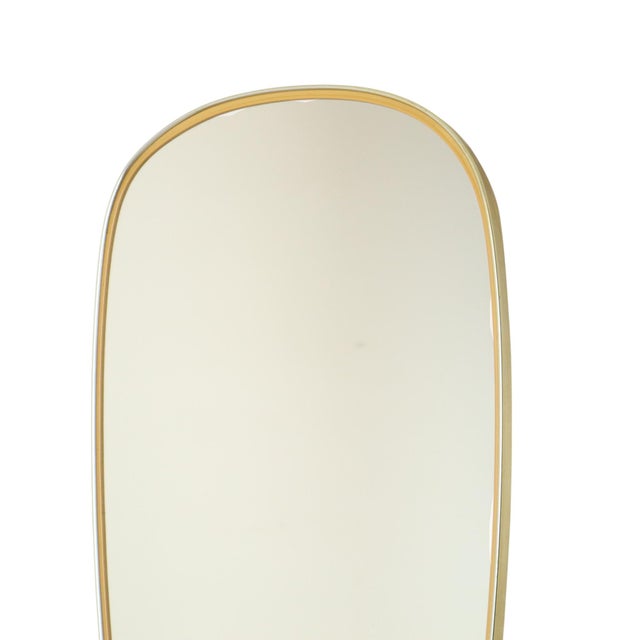 Vintage Rockabilly Freeform Mirror in Gold, 1950s For Sale - Image 4 of 13