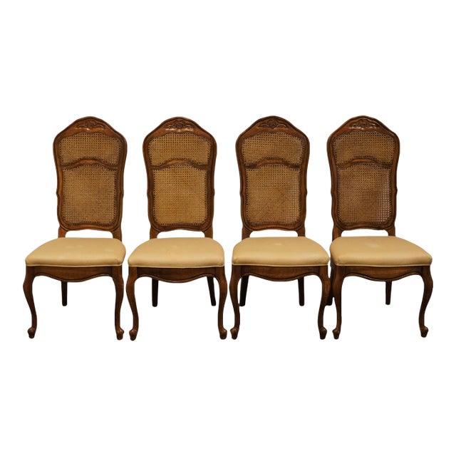 Set of 4 Burlington Furniture Country French Provincial Cane Back