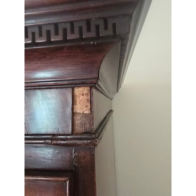 19th Century 19th Century Georgian-Style Flame Mahogany Chest-on-Chest With Pull-Out Brushing Slide For Sale - Image 5 of 7
