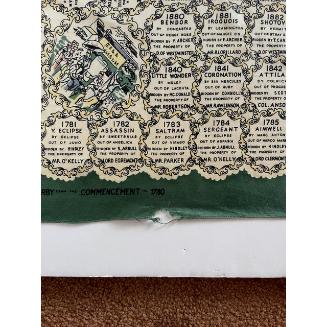 1955 Phil Drake Epsom Derby Winner Commemorative Silk Scarf - For Sale In Monterey, CA - Image 6 of 8