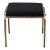 Velvet Upholstered Stool With Bronze Patina Brass by R&y Augousti For Sale