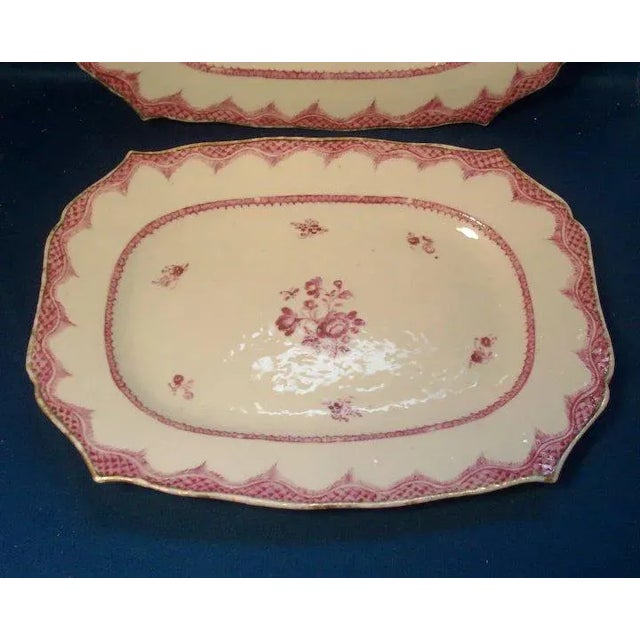 18th Century 18th Century Chinese Export Porcelain Famille Rose Platters - A Pair For Sale - Image 5 of 8