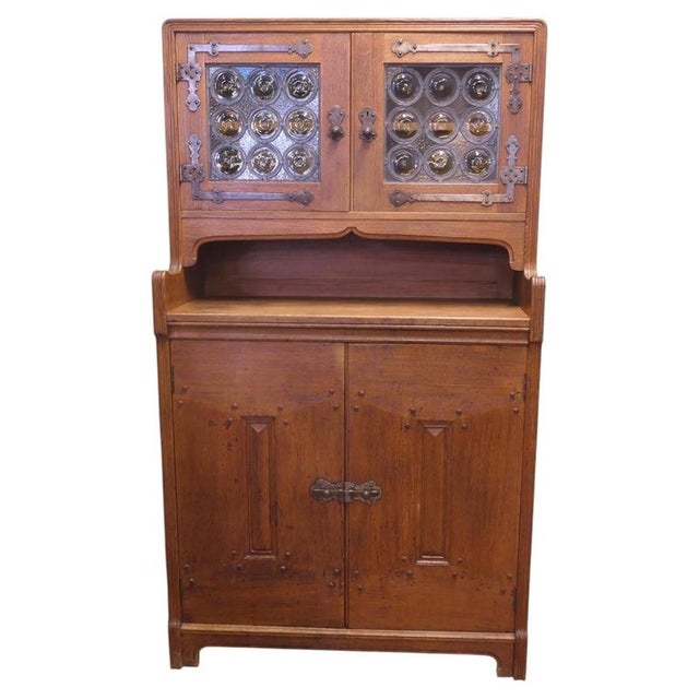 Gold Golden Oak Dresser or Cupboard Designed for Liberty, 1880 For Sale - Image 8 of 8