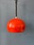 1970s Large Vintage Space Age Red Metal Pendant Lamp For Sale - Image 5 of 11