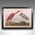 This is a large vintage Scarlet Ibis picture. An English, framed print engraving of wildlife interest originally by J.J....