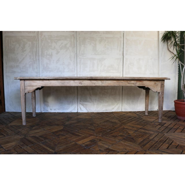 Farmhouse Early 20th-Century Farmhouse Pine Dining Table For Sale - Image 3 of 18