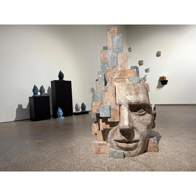 This large architectural wood sculpture is a landmark work within José Perozo’s ongoing exploration of anthropotecture, a...