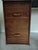 Desk - 2 File Cabinets + Desktop Walnut Wood Portable 3 Pc Retro Wooden Desk Euc For Sale In Chicago - Image 6 of 13