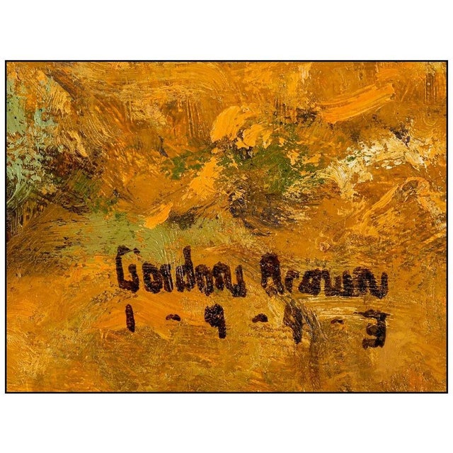 Realism 1990s Golden Hillside, Gordon Brown For Sale - Image 3 of 4