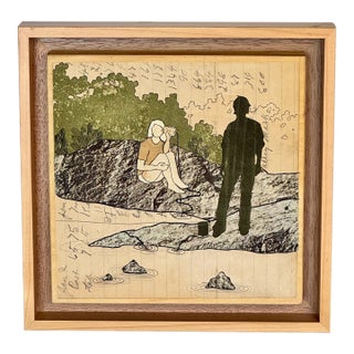 Vintage Mixed Media Collage by Hollie Chastain For Sale