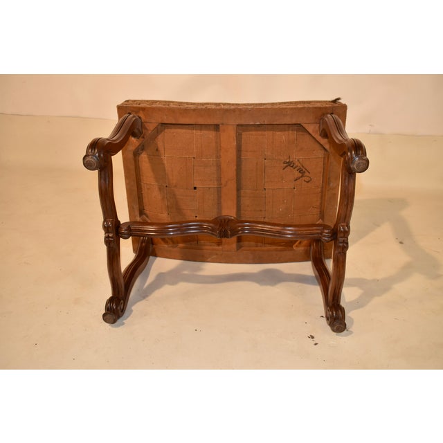 19th Century French Walnut Stool For Sale - Image 11 of 12