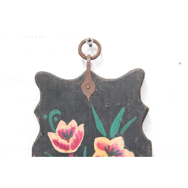 Wood Wall Pocket Floral -Pink Lily and Orange Tulips For Sale - Image 7 of 10