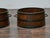 Brown Pair of Antique English Bushel Measures with Iron Bands, Rustic Decor For Sale - Image 8 of 11