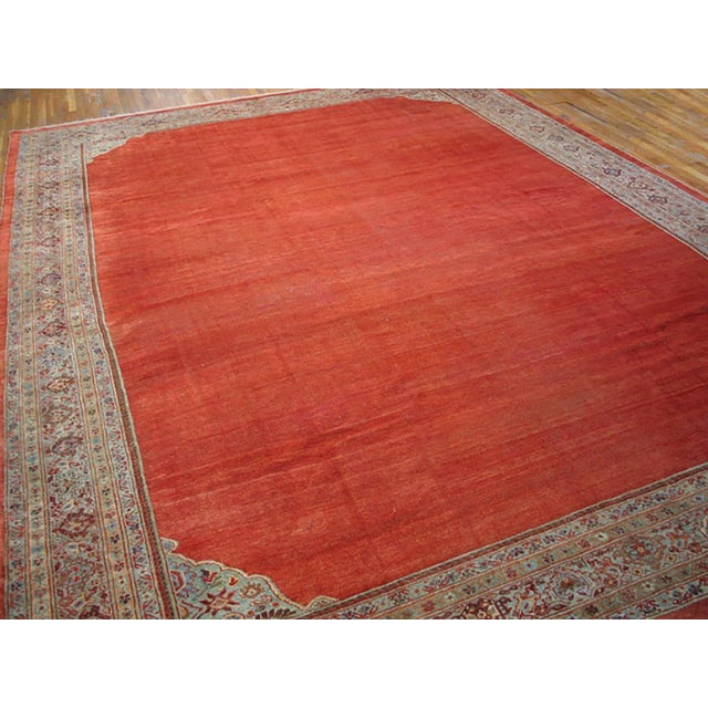 Antique Sultanabad Persian rug, measures: 12'4" x 16'0" Red background... Antique Large Sultanabad Persian Knotted Rug,...