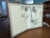 An exquisite, authentic mid-century Shōwa-era Japanese Byōbu (folding table screen) featuring a serene, hand-painted...