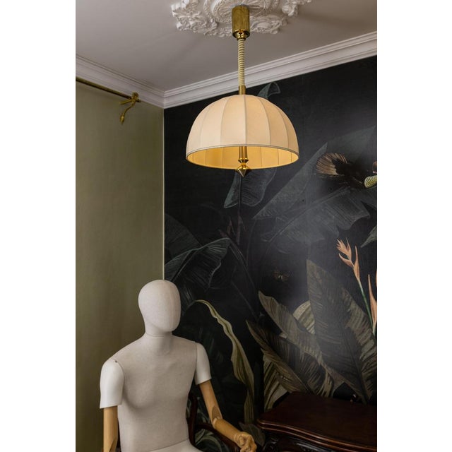 Three-Light Adjustable Height Pendant Light, 1980s For Sale - Image 14 of 18