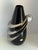 Italian Bellini Black & Chrome Art Glass Vase Italy For Sale - Image 3 of 7