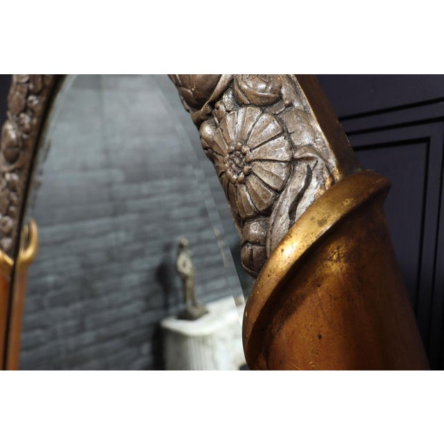Art Deco Parcel Gilt Oval Mirror by Sue Et Mare, 1920s For Sale - Image 13 of 17