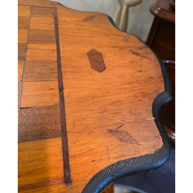 English Early 19th Century English Country Style Single-Drawer Chess or Games Table For Sale - Image 3 of 14