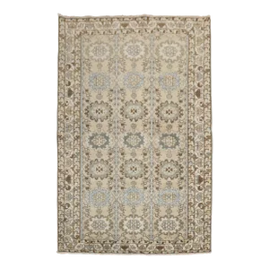 Neutral Color Antique Persian Rug, 4'8'' X 6'8''