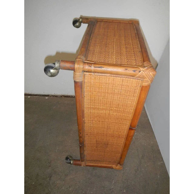 Rattan Trolley on Wheels For Sale - Image 6 of 11