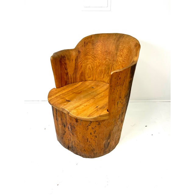 Late 20th Century Kubbestol Pine Chair, Sweden For Sale - Image 12 of 12