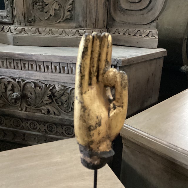 Pair of 19th Century Small Gilt Hands From Myanmar For Sale - Image 12 of 12