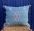 Textile Contemporary Blue Silk Sabra Pillow Covers- a Pair For Sale - Image 7 of 7