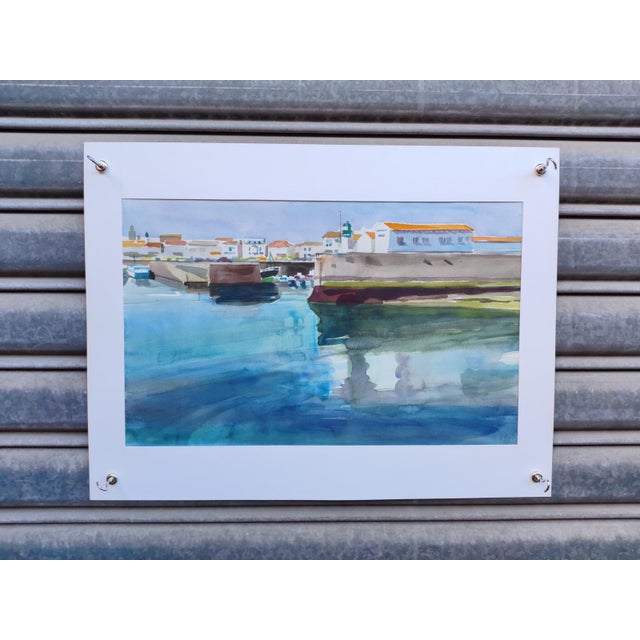 Michel Roubille, L'Ile d'Yeu, 1984, Watercolor For Sale - Image 6 of 6