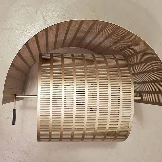 Metal Gold Shogun Wall Lamp by Mario Botta for Artemide, 1980s For Sale - Image 7 of 8