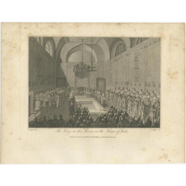 The King on His Throne in the House of Lords, 1804, Paper For Sale - Image 3 of 8