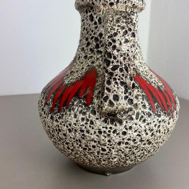 Pottery Zig Zag Fat Lava Vase from Scheurich Keramik, Germany, 1970s For Sale - Image 10 of 17