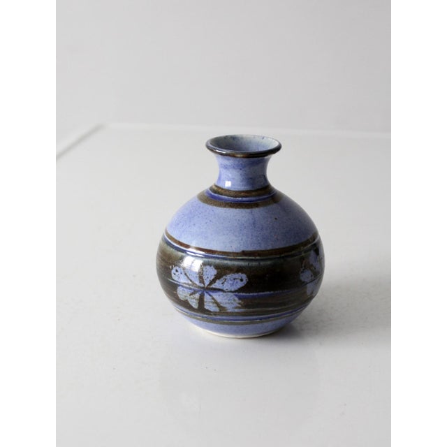 Late 20th Century Vintage Handmade Studio Pottery Vase For Sale - Image 5 of 12