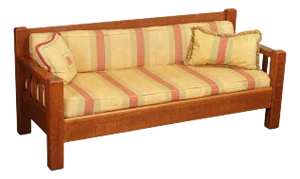 Antique Mission Style Oak Sofa